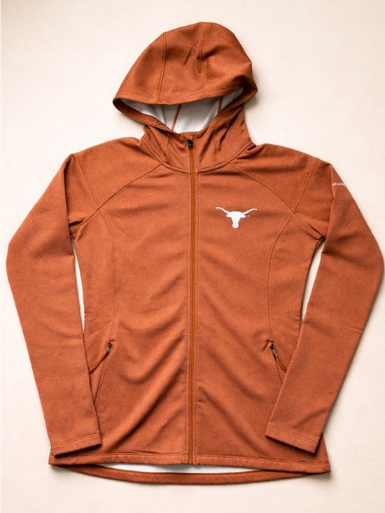 Columbia Jackets & Blazers - Texas Longhorns Burnt Orange Womens Medium Hooded Zip Jacket